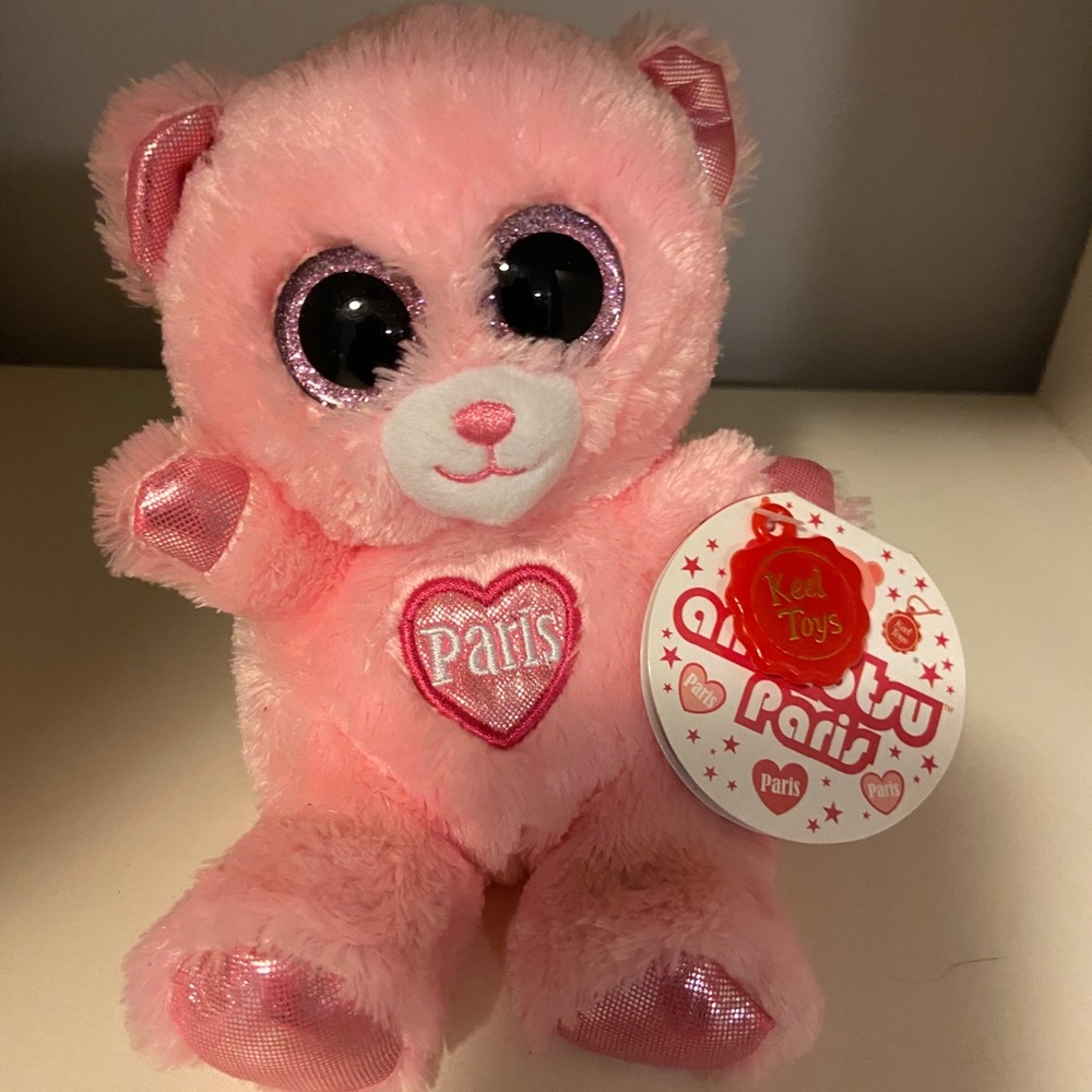 Keel toys. Pink bear PARIS EDITION